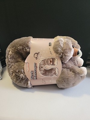 Health Touch  Neck Vibrating Massager Plush Stuffed Animal Pillow Works G3