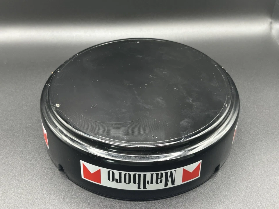 A1 CENDRIER XXL MARLBORO NOIR / PUBLICITAIRE / 18 CM / TRÈS BON ÉTAT / COLLECTOR - Photo 3/4