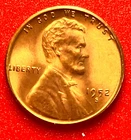 1952-S Lincoln Wheat Cent Penny GEM RD BU From an Original Bank Roll