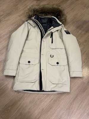 Helly Hansen cream parka with fur hood Size L