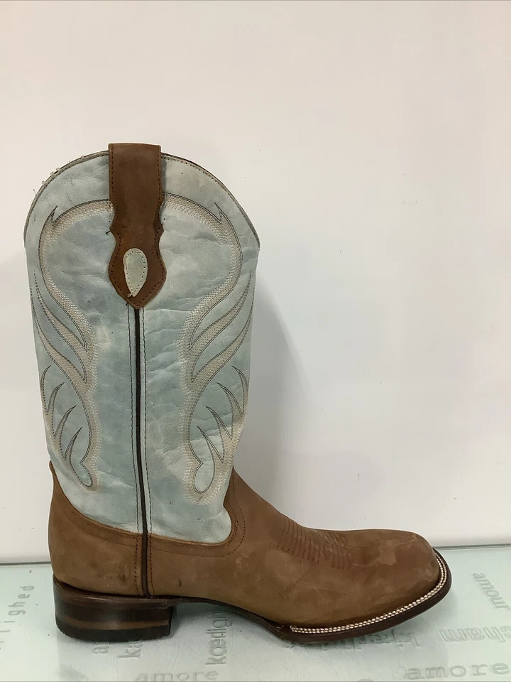 Ferrini Bronco Teal Western men’s Boot, Size 12D, Preowned. - Image 3 of 4