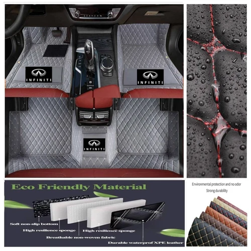 For INFINITI Q50 Q60 Q70 All Models Car Floor Mats Custom Waterproof Carpets - Bild 38 von 47