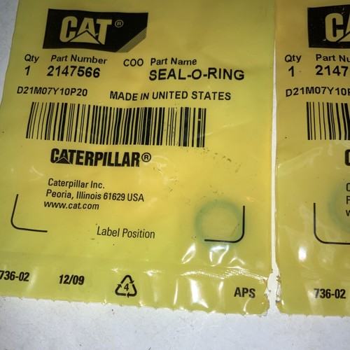 Original Caterpillar 214-7566 OEM CAT #2147566 Dichtung O-Ring Menge 3 - Bild 2 von 6