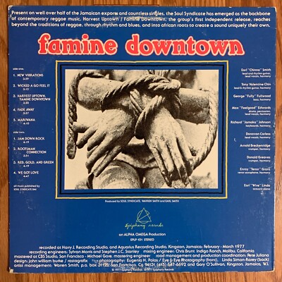 SOUL SYNDICATE Harvest Uptown LP on Epiphany VG+ roots reggae soul