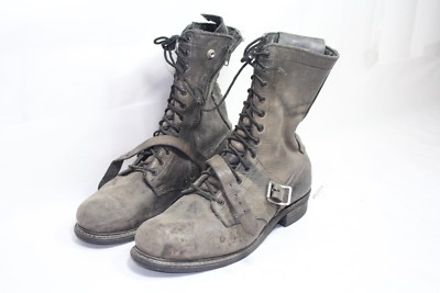 motorcycle riding boots leather side zipper Elvis' Place FXR 13 14 shoes EP22084