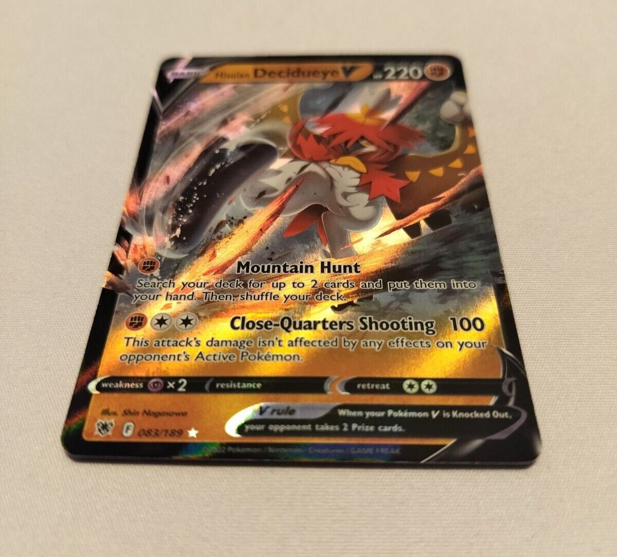 decidueye v pokemon card value (5/64) - Pokmon Night Wanderer (sv6a) Colorless Somersault Feathers (160+) You may discard up to 3 Energy cards from your hand Pokmon TCG Hisuian Decidueye V