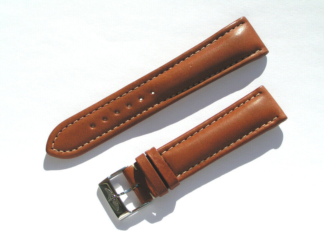 純正BREITLING レザーベルト 22-18mm 535X Brown Drakkar Calfskin Leather Strap - 22 535X | Breitling