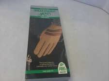 Vintage L'eggs SHEER ENERGY Unlined Black Leggs Driving Stretch Gloves NOS 1990