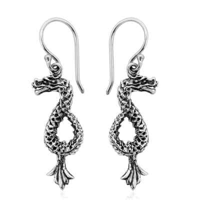 Tolle BALI LEGACY Sterling Silber Drachen Ohrhänger 5,50 Gramm