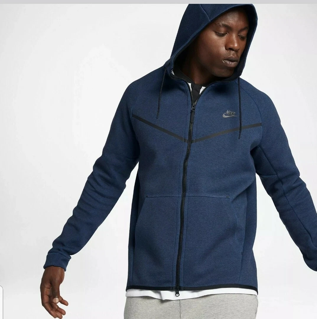 test Staan voor Monumentaal Nike Tech Fleece Windrunner Hoodie Sz XL Obsidian Blue Black AH3384 451  887225642327 | eBay