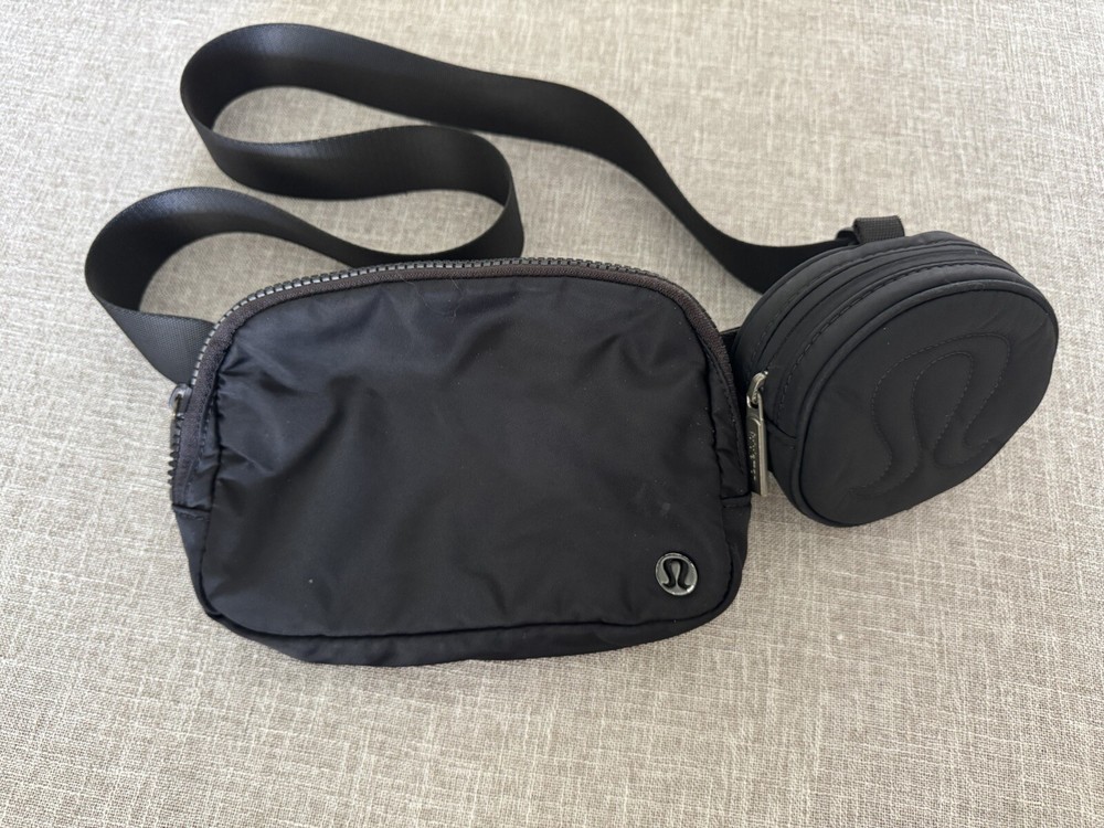 Lululemon Belt Bag with Black 4 Inch Round Coin Purse
