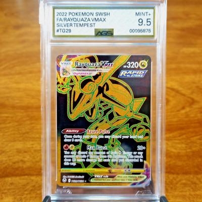 Pokemon Silver Tempest Rayquaza VMAX TG29/TG30 AGS Mint+ 9.5