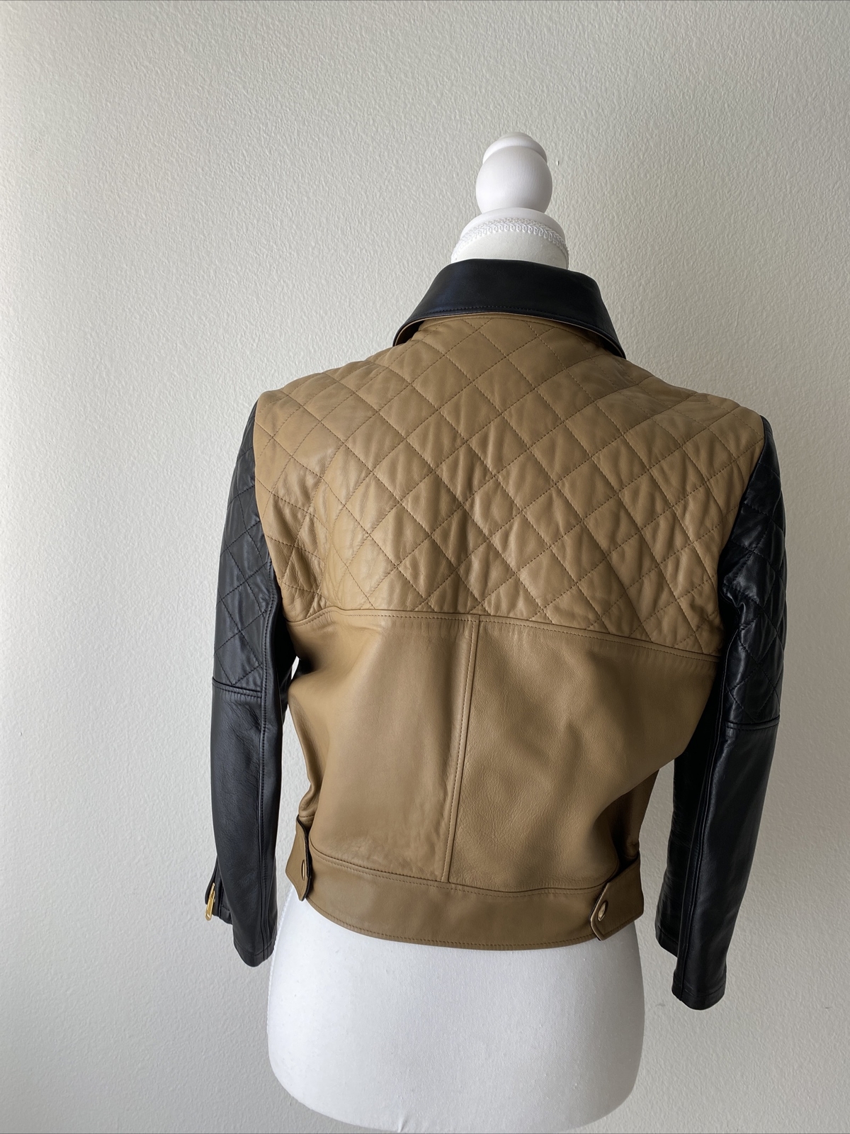 SAINT LAURENT YSL Nappa Giacca in Pelle Ottime Condizioni M