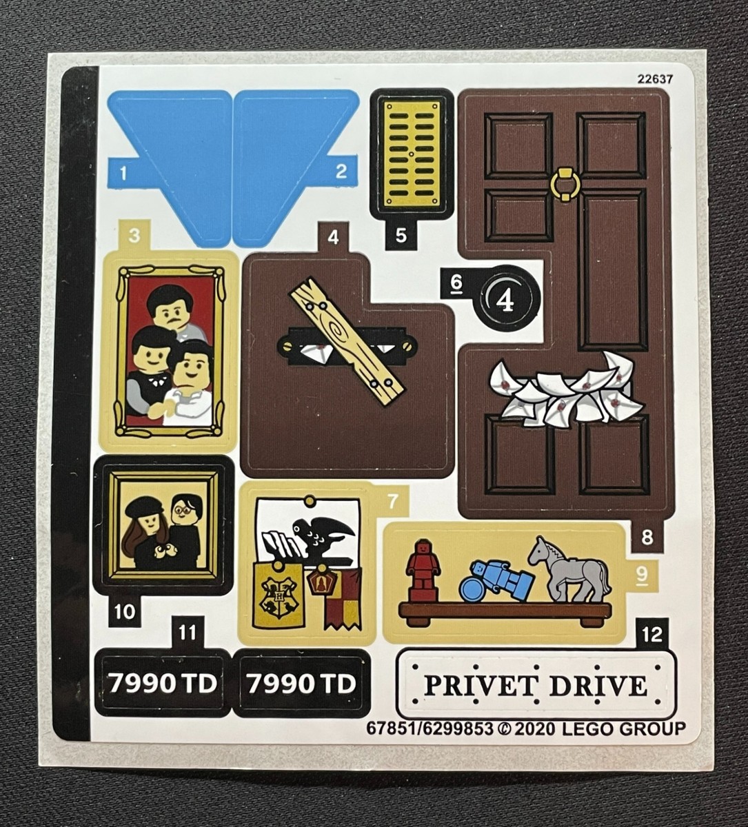 NEW LEGO | Sticker Sheet for Set 75968 - Harry Potter 4 Privet