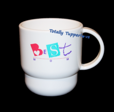 Tupperware Mug Best Mom Coffee Cup 8 oz. TableTop Style White Microwave  Safe  | eBay