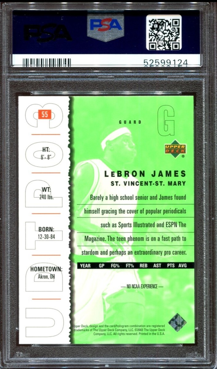 2003 Upper Deck Top Prospects Lebron James #55 Rookie RC PSA 10 | eBay
