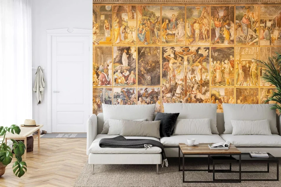 Mural Papel Pintado Renacimiento Fresco Italia Extraíble Lavable Pelar y Pegar Arte Foto 2 de 4