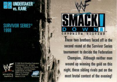 The Undertaker Kane WWF Comic Image Wrestling Trading Card 1999