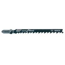 BOSCH T144D3, 4", 6 TPI Speed for Wood T-Shank Jig Saw Blades, 3 pc.
