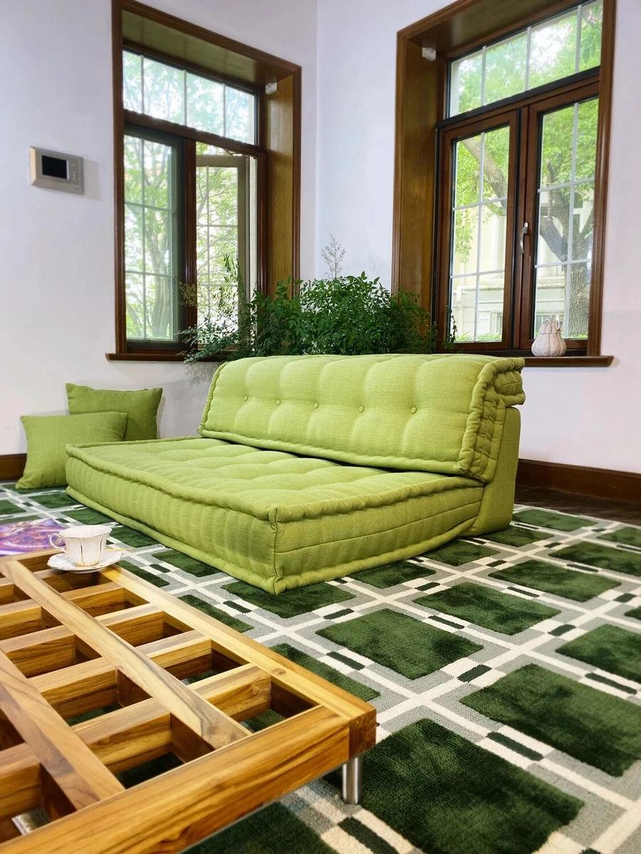 French Tufted Daybed Mah Jong Sofa Couch Handmade Upholstery Module Custom Size