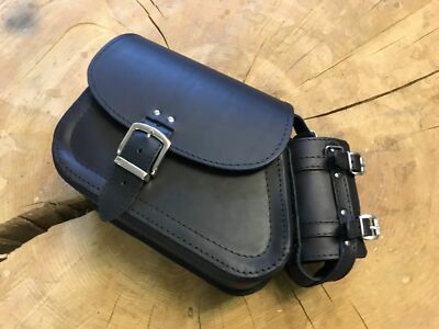 Side Bag Dyna Clean Black Compatible With Harley Davidson Streetbob Fat Bob HD