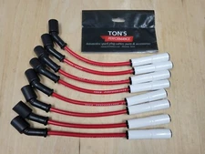 12" Ton's Ceramic LS High Performance Spark Plug Wire Set LS Pro GM TRUCK Red