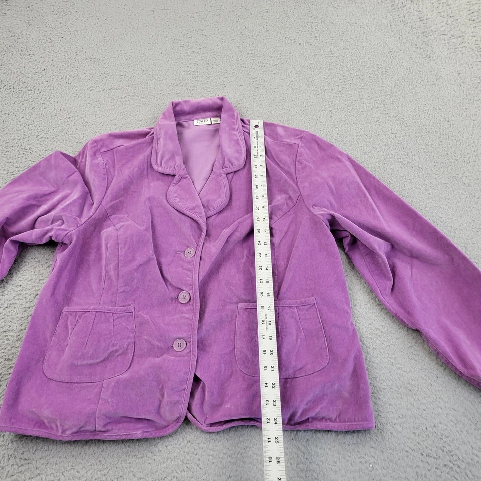 Cato Blazer Womens 18/20W Purple Corduroy Button Pockets Long Sleeve - Image 4 of 4