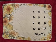 Yoothy Sunflower Baby Monthly Milestone Blanket Month Accessories New with tags