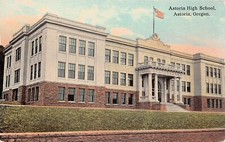 Astoria OR Oregon High School Youngs Bay Jordan Poyer Alumni Vtg Postcard A53