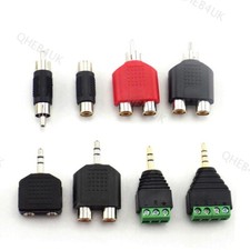 3.5mm RCA Coupler Female Male Splitter Stereo Audio Video Adapter plug 7H
