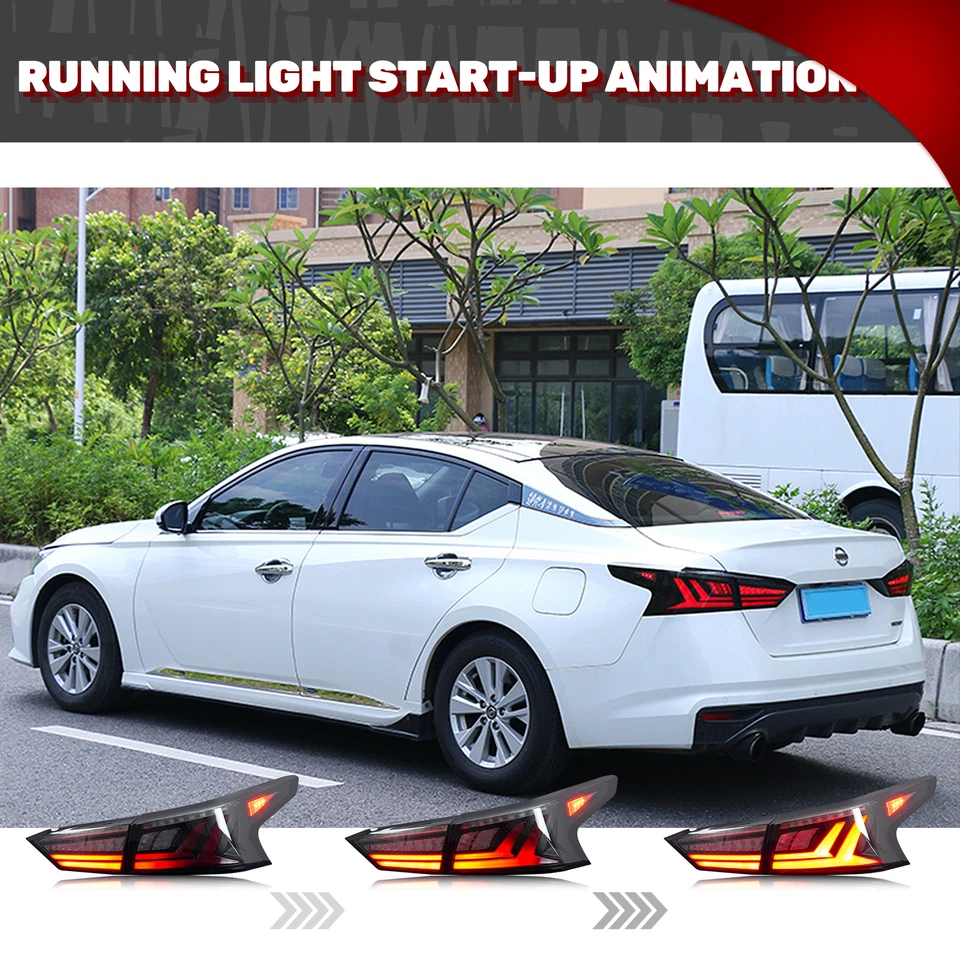 Lanternas traseiras de LED fumê para lâmpadas traseiras sequenciais Nissan Altima 2019-2023 - Imagem 4 de 4