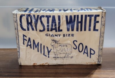 Vintage Pre 1953 Crystal White Colgate Palmolive Peet Co Family Soap Bar