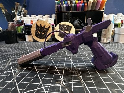 3-D Printed shockwave Gun For magic square Combiner Bruticus