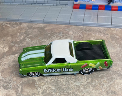 2013 Hot Wheels Just Born  71 El Camino Mike And Ike Green 1:64 Loose Real Rider
