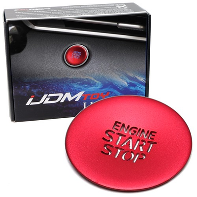 #ad Sports Red Engine Push Start Button w Laser CNC Cut Letters For Hyundai Elantra $11.29