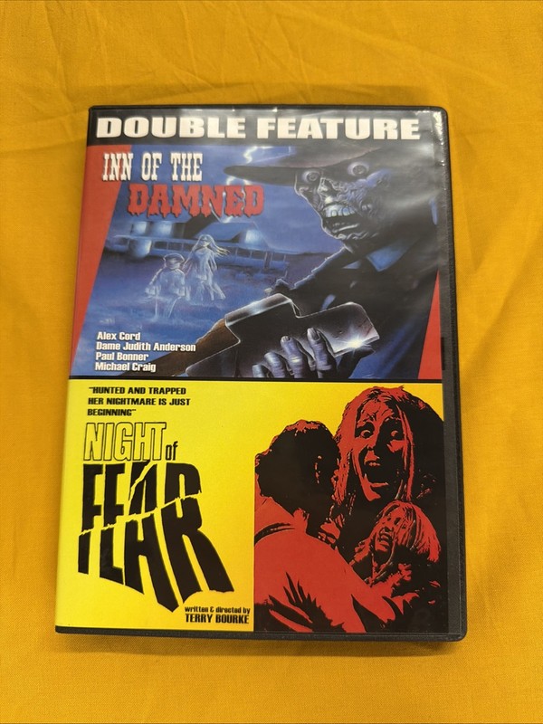  INN OF THE DAMNED & NIGHT OF FEAR DOUBLE FEATURE HORROR MOVIE DVD
