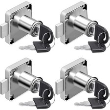 4er Set Schrankschloss 22mm mit Schl&uuml;ssel &ndash; Elegantes Zylinderschloss f&uuml;r M&ouml;bel