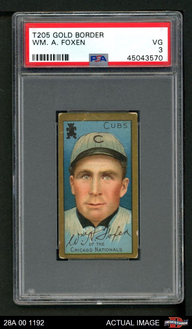 1911 T205 Bill Foxen Cubs PSA 3 - VG