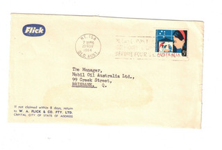 Australia 1964 5d FLICK PEST CONTRO Cover cds MT ISA Qld