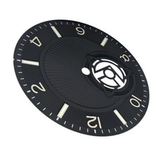 36.5mm Replacement Steel Watch Dial With Green Luminous Part For NH38 Movement