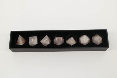 Crystal Maggie Quartz Dice Set for D&D Dungeons and Dragons
