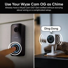 Wired Doorbell Camera V2(Existing Doorbell Wiring Required), 2K Security Vide...