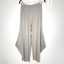Bryn Walker Hamish Side Drape Lantern Pants Artsy Lagenlook Modal Taupe Size S