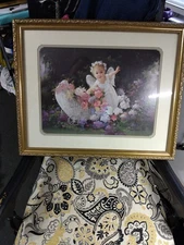 Vintage Cherub Angel Wall Hanging