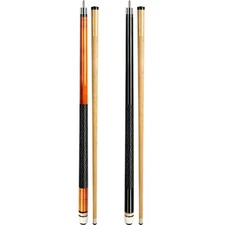 20oz 21oz 2 Set of 58 inch Canadian Maple Billiard Pool Stick Pool Cue Stick