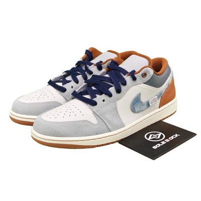 Nike Air Jordan 1 SE Low Repaired Denim Swoosh Jordan 1 AJ1 Low
