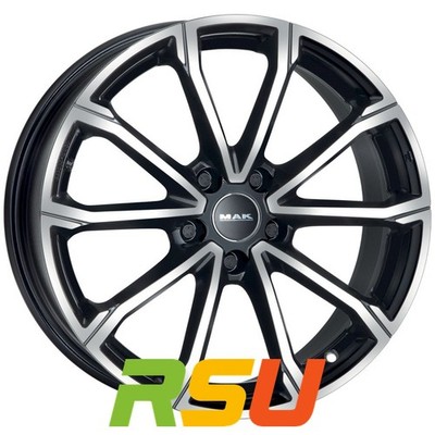 MAK DaVinci black mirror 8x19'' ET45 LK5 114.3 ML 76 Alufelgen 19 Zoll