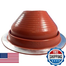 Dektite 7 Red Silicone Metal Roof Pipe Flashing, High Temp, Round - 11" DF207RE