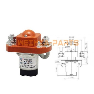 1PCS   60V MZJ-200A 200A Contactor Solenoid New #vn