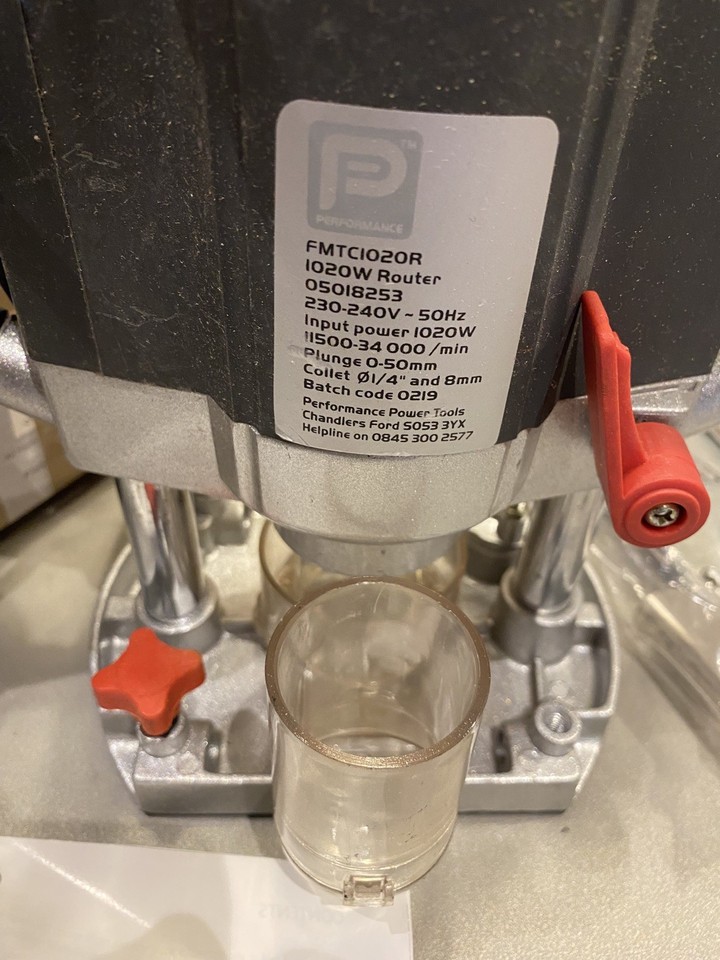 Performance power pro plunge router 230V 1020W 1/4 collet. And bits ...